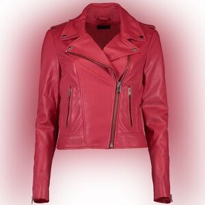 Lamarque Peony color Leather Jacket